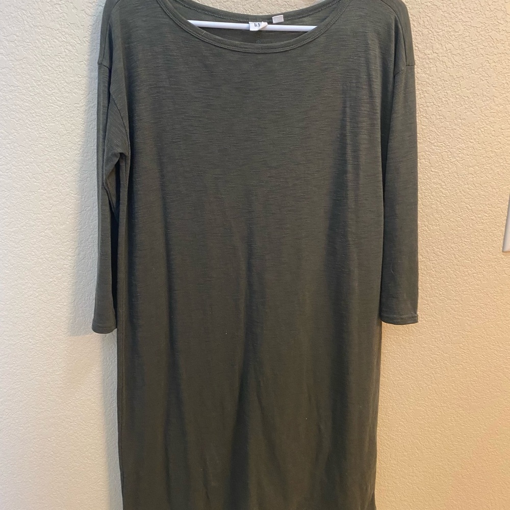 GAP Dark Green Long Sleeve Dress